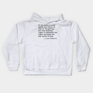 It was only a sunny smile - Fitzgerald quote Kids Hoodie